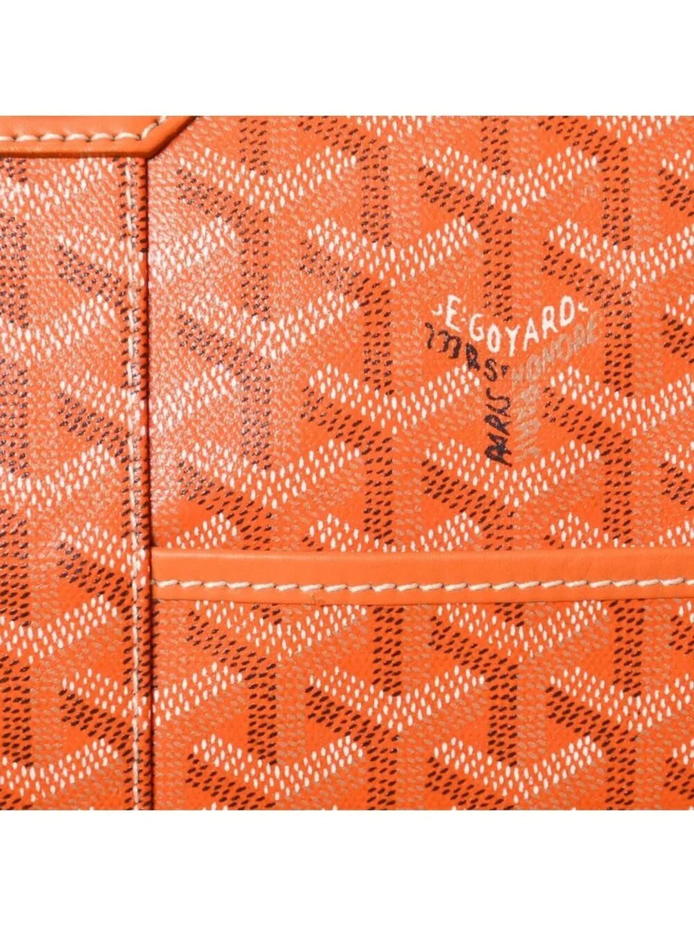 Goyard Boston Bag Back Boeing 45 Orange All Over Print
